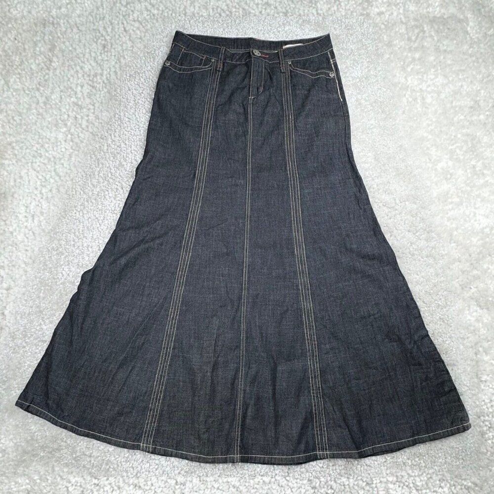 BCBG Girls Denim Maxi Mermaid Skirt Vintage Y2K
